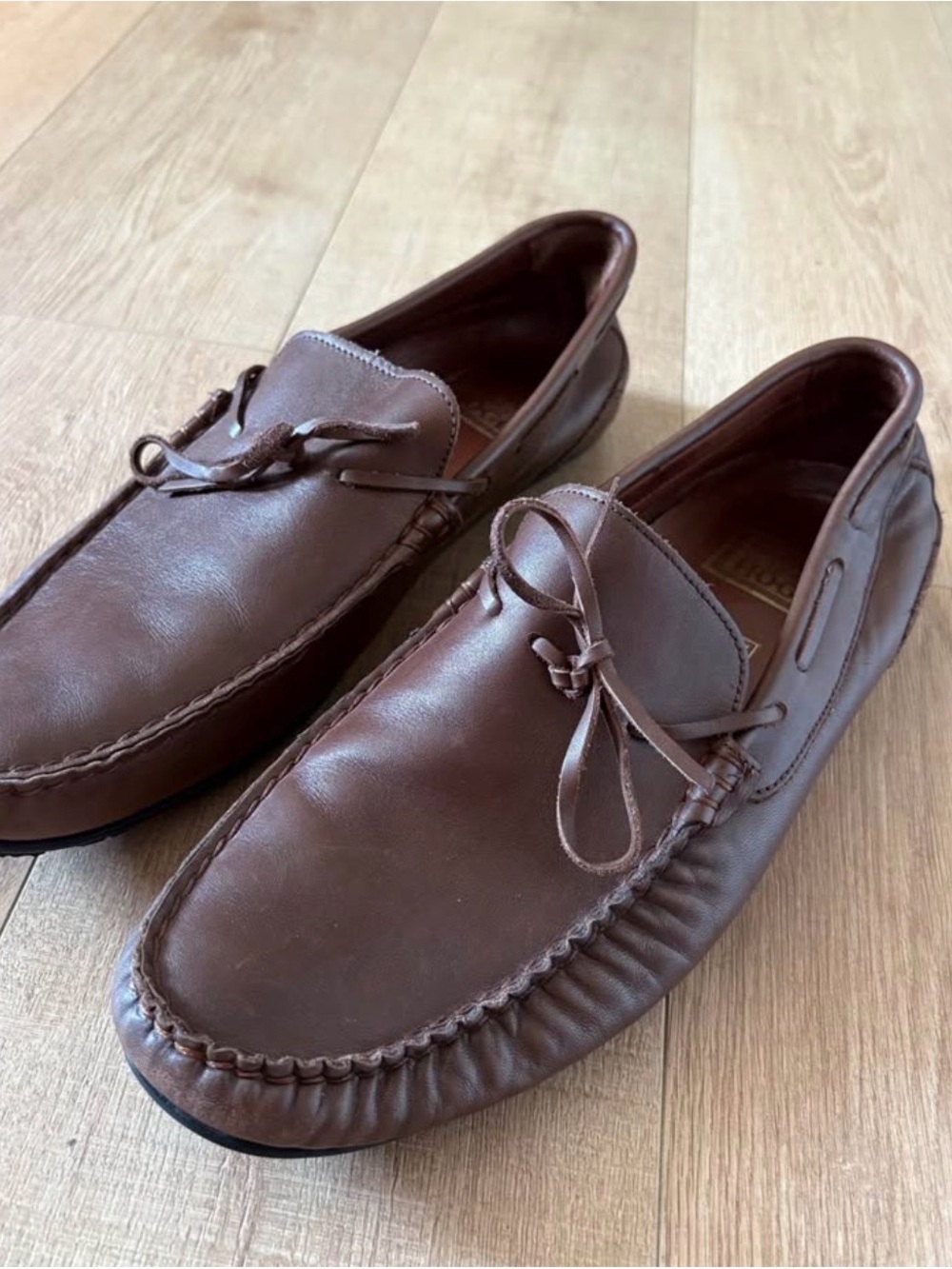 Men's Brown Leather Moccasin Loafers